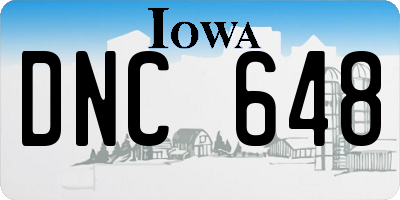 IA license plate DNC648