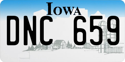IA license plate DNC659