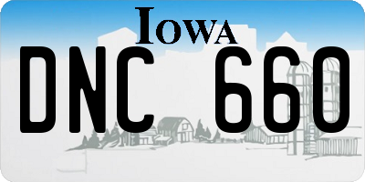 IA license plate DNC660