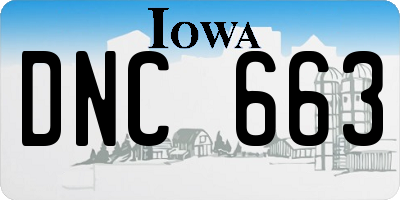 IA license plate DNC663