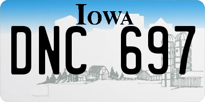 IA license plate DNC697