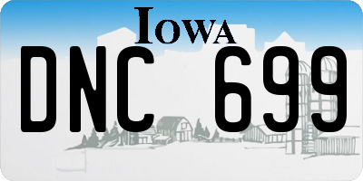 IA license plate DNC699