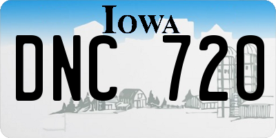 IA license plate DNC720