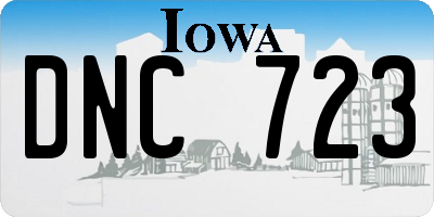 IA license plate DNC723