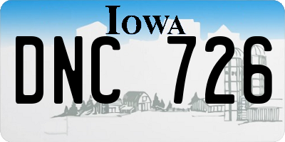 IA license plate DNC726