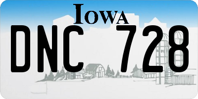 IA license plate DNC728