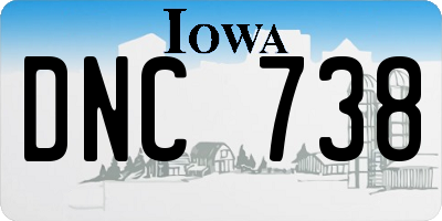 IA license plate DNC738