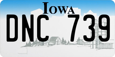 IA license plate DNC739