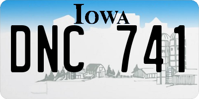 IA license plate DNC741
