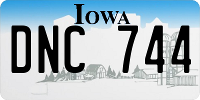 IA license plate DNC744
