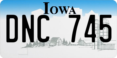IA license plate DNC745