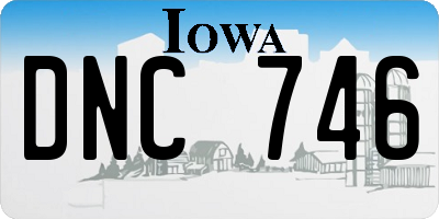 IA license plate DNC746