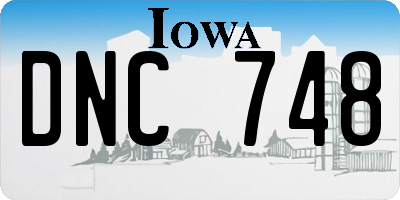 IA license plate DNC748