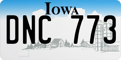 IA license plate DNC773