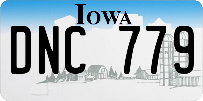 IA license plate DNC779