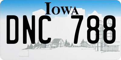 IA license plate DNC788