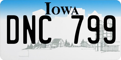 IA license plate DNC799