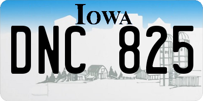 IA license plate DNC825