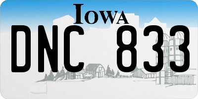 IA license plate DNC833