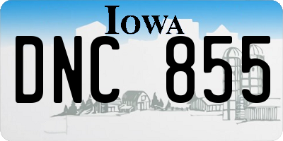 IA license plate DNC855