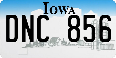 IA license plate DNC856