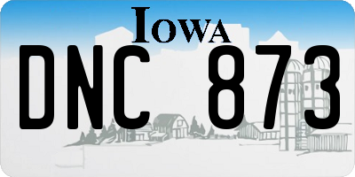 IA license plate DNC873