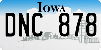 IA license plate DNC878