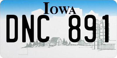 IA license plate DNC891