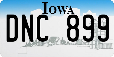 IA license plate DNC899