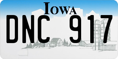 IA license plate DNC917
