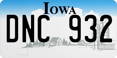 IA license plate DNC932