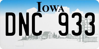 IA license plate DNC933