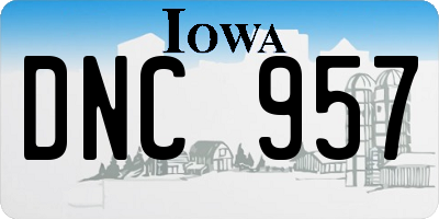 IA license plate DNC957