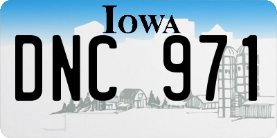 IA license plate DNC971