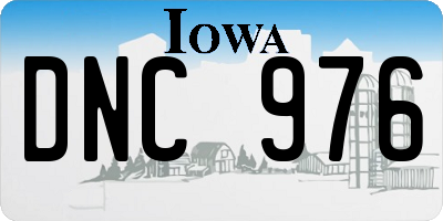 IA license plate DNC976