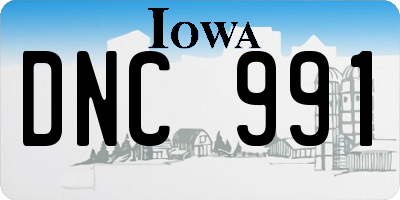 IA license plate DNC991