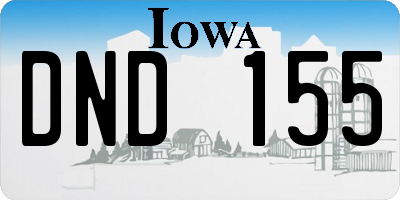IA license plate DND155