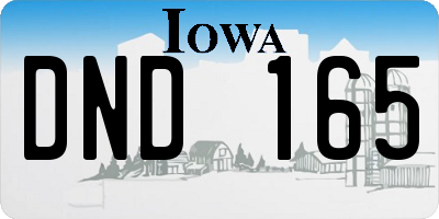 IA license plate DND165