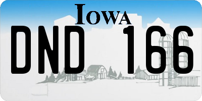IA license plate DND166