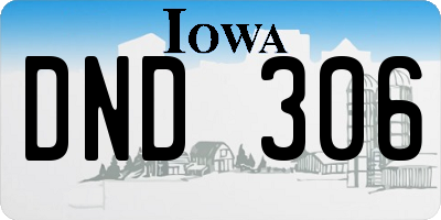 IA license plate DND306