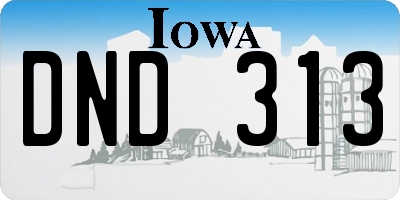 IA license plate DND313