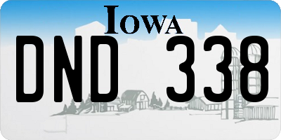 IA license plate DND338