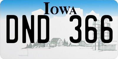 IA license plate DND366
