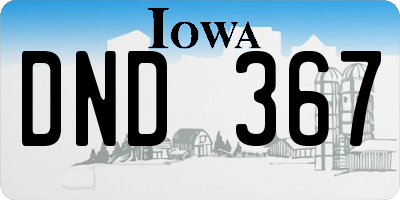 IA license plate DND367