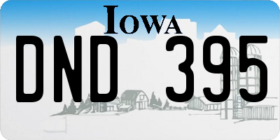 IA license plate DND395