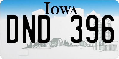 IA license plate DND396