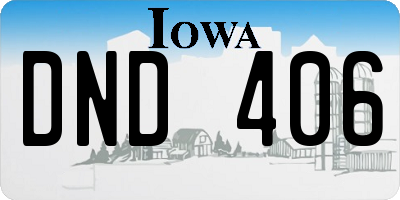 IA license plate DND406