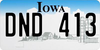 IA license plate DND413