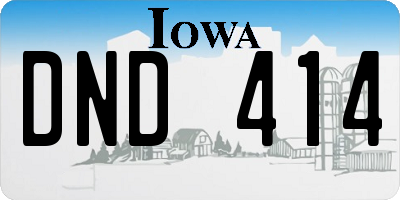 IA license plate DND414
