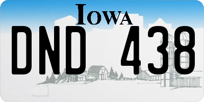 IA license plate DND438